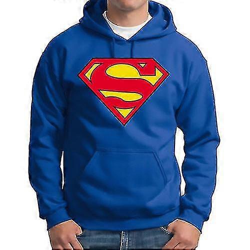 Menn Drawstring Superman Batman Superhelt Trykt hettegenser Pullover Sweatshirt hettegenser - S