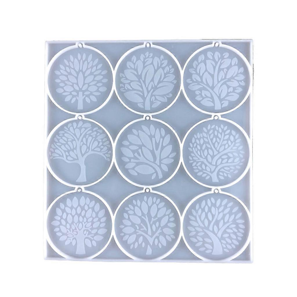 Tree of Life Shaped Keychain Moulds with Holes Gift for DIY Hand-Making Lover
