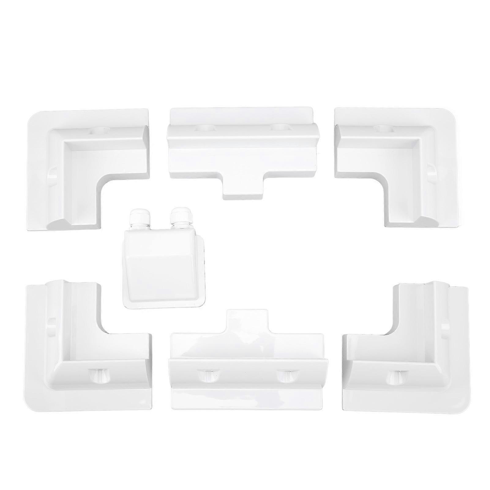 Solar Panel Fixing Bracket Kit 7PCS Drill-Free for RV Yacht Bungalow White ABS