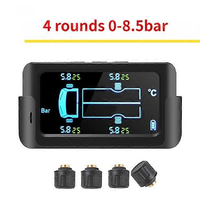 Truck Tire Pressure Monitoring 6-wheel 14.5Bar Pickup TPMS 4-wheel 8.5Bar Pressure Sensor System Solar Power LCD