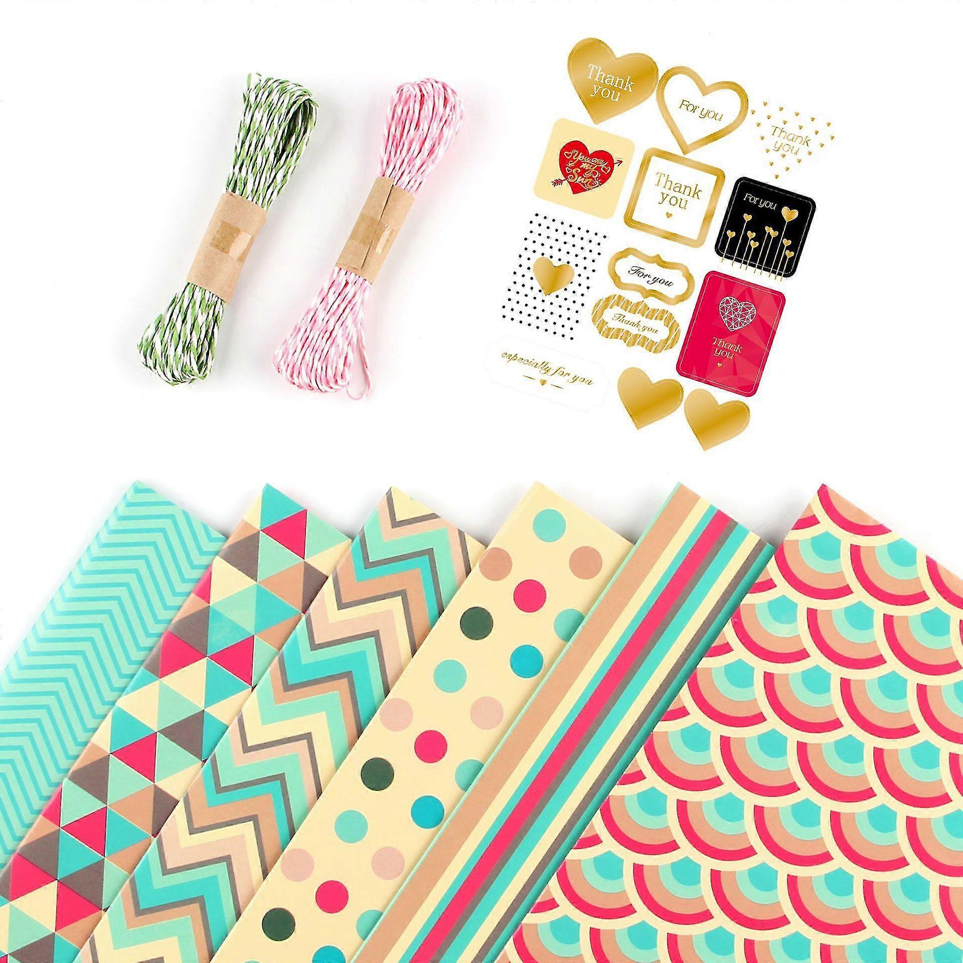 Wrapping Paper Roll,6PCS Colorful,50cm x 70cm(Fold delivery)