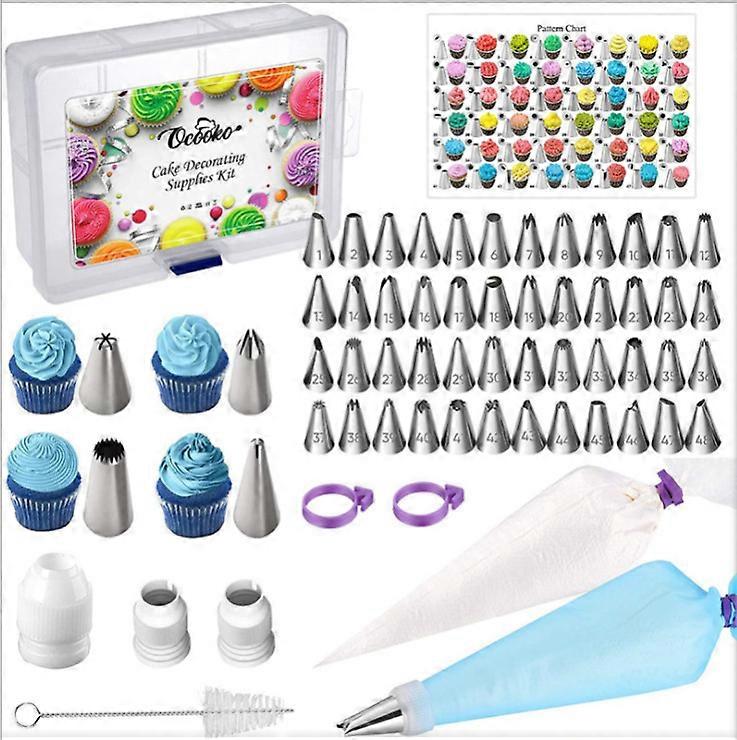 Dww-Set of 100 framing nozzles, cream framing nozzles, medium converter, tools for framing cakes