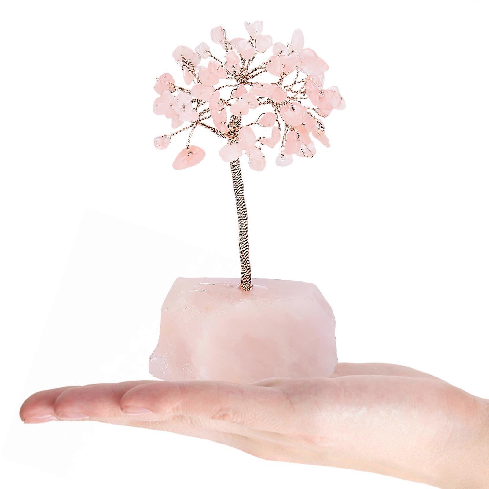 Large Gemstone Bonsai Money Tree Good Prosperity Feng Shui Chakra Crystal