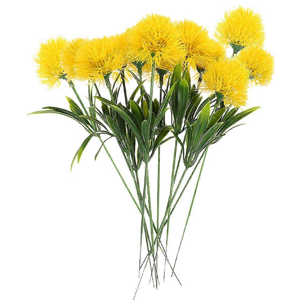 12Pcs Realistic Artificial Dandelion Branches Faux Dandelion Fake Flowers
