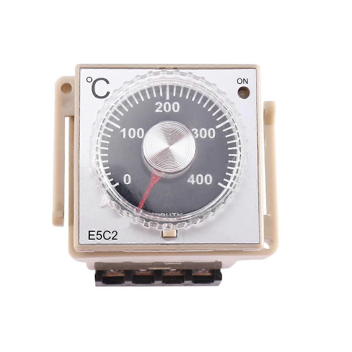 1PCS E5C2 Guide Rail Type Temperature Controller 220V 0~399 Digital Display Pointer Control Switch(B)