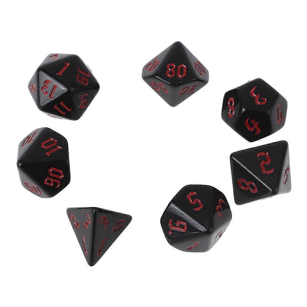 Polyhedral Number Dices for Role Playing Dungeons 7Pcs Carved Pattern Dice Set