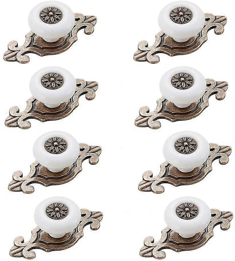 8件陶瓷橱柜把手复古风格抽屉把手橱柜把手抽屉