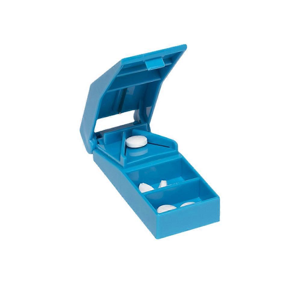 Plastic Rectangular Pill Cutter - Medication Splitter and Divider Box