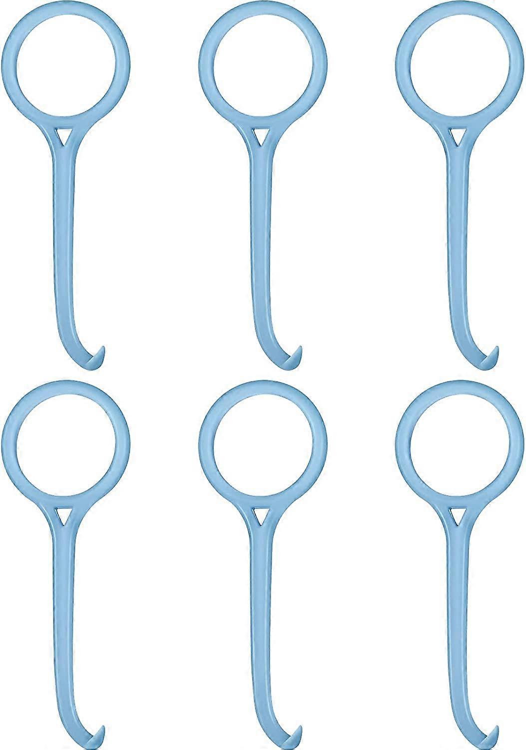 6-Pack Braces Removal Tool Chewy Seat Tool Invisible Braces Hooks For Oral Care (Blue)
