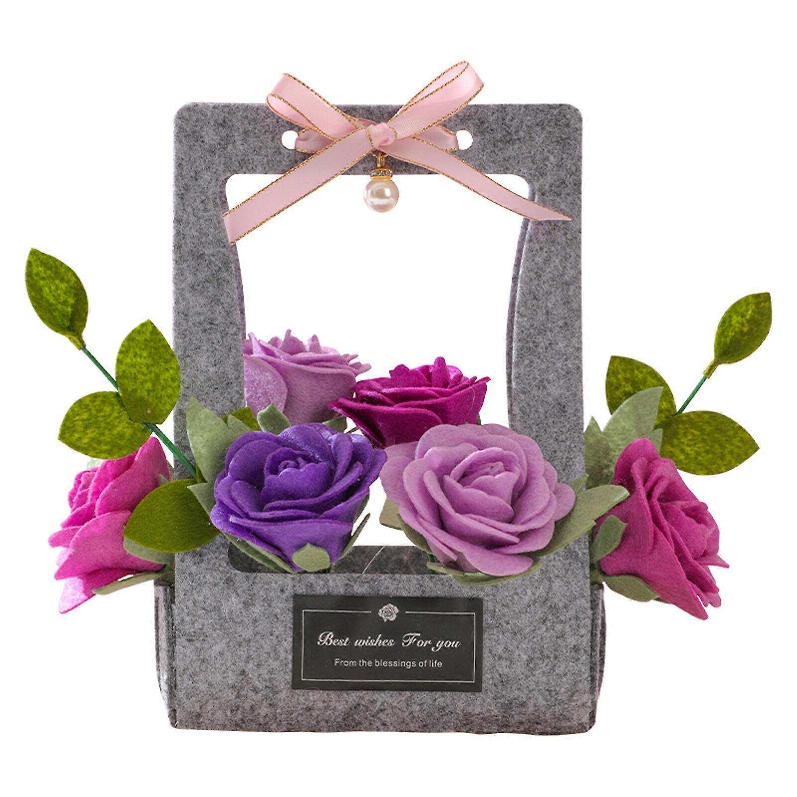 1 Set Kreativer Muttertag Blumenkorb Making Material Kinder Handgemachtes Basteln Material Kit