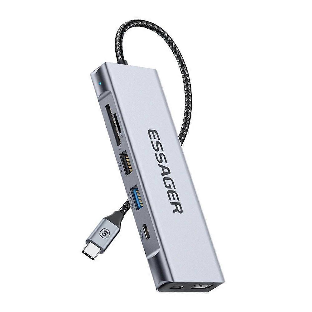 USBC Hub to 4K HDMI-compatible with M.2 NVMe/SATA SSD Box Interface USBC Adapter Splitter HUB Dock PD100W Charging For PC Laptop