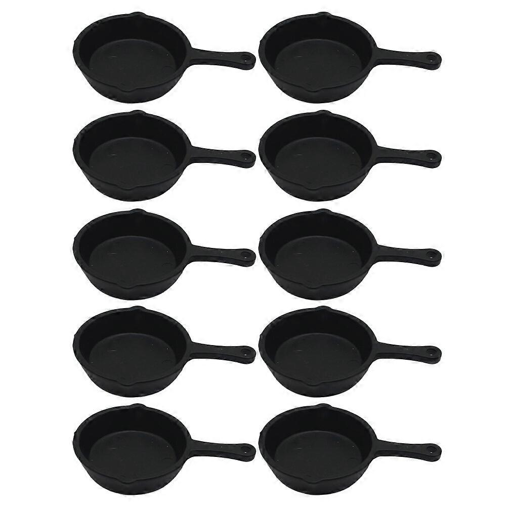 10Pcs Mini Frying Pans Simulation Cooking Pan Models Miniature Kitchen Gadgets