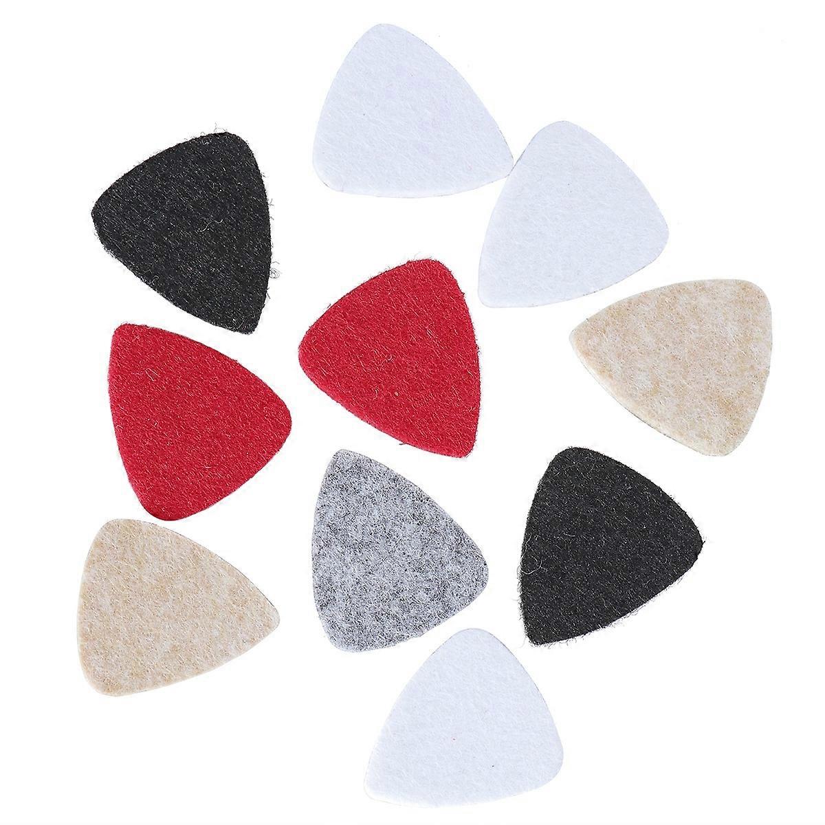 10 Pcs Assorted Color Felt Picks Guitar Picks Plectrums for Ukulele