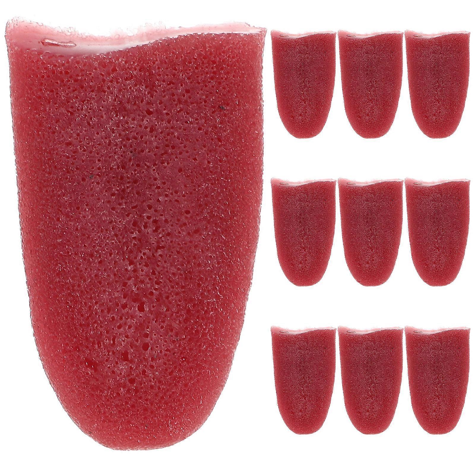 10pcs Sticky Tongue Prop April Fools' Day Prop Simulated Tongue Prank Prop