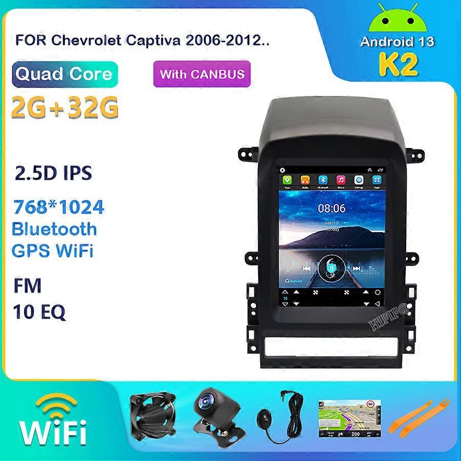 Car Radio For Chevrolet Captiva 2006 2007 2008 - 2012 Tesla Vertical Screen Navigator GPS Android Stereo Receiver 2 Din