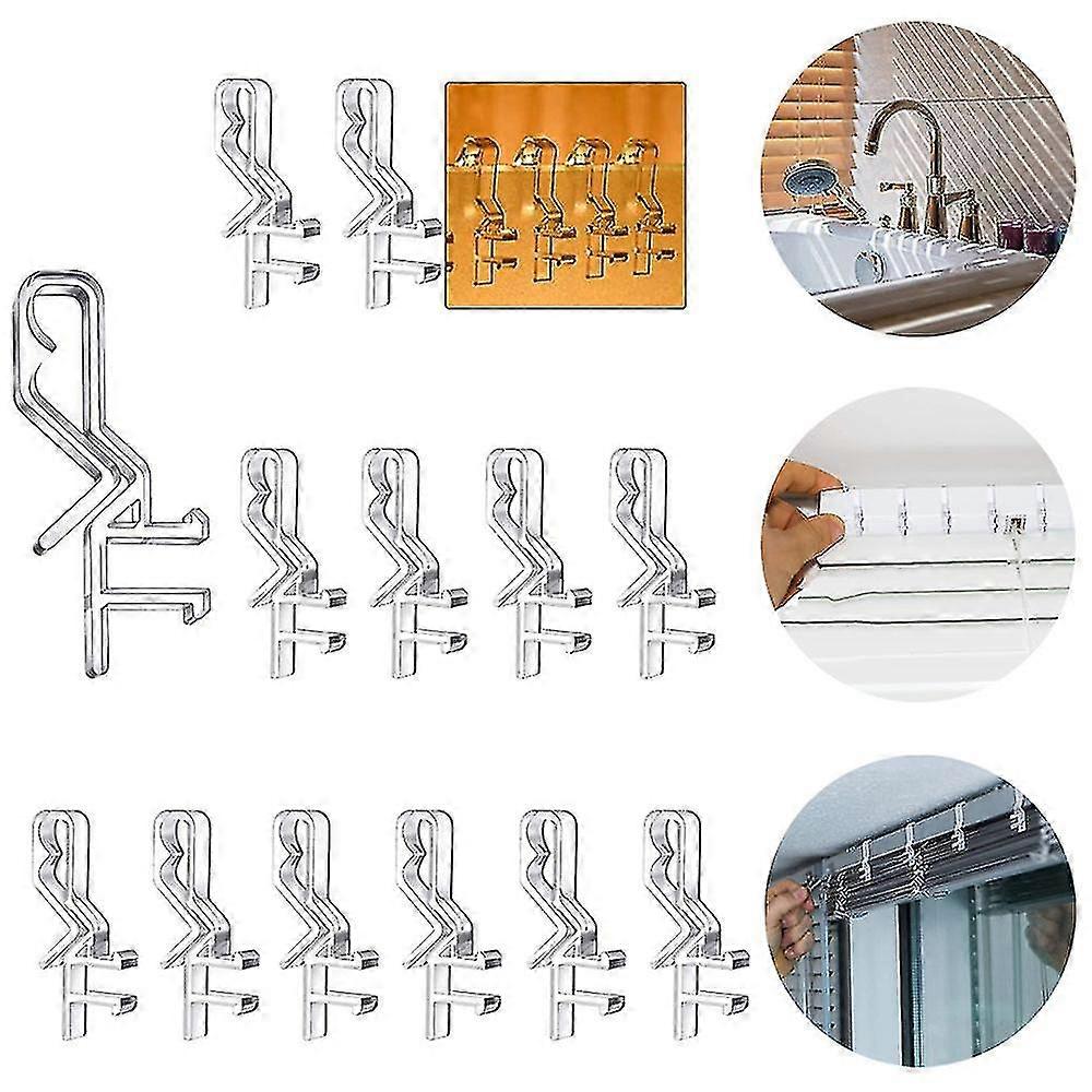 20 Pcs Hidden Valance Clips Clear Plastic Valance Clips Window Blind Clips