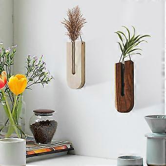 Holzvase Blumentopf Indoor Wand hängend Blumentopf Holz Blumentopf Hängen Blumentopf Wanddekoration