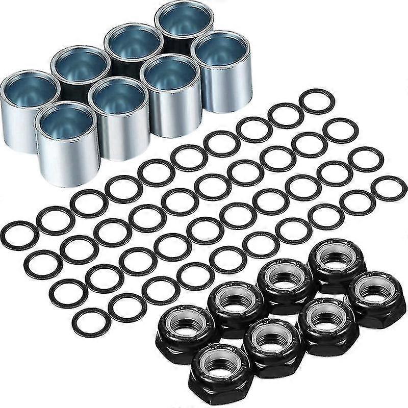 56pcs Skateboard Truck Hardware Kit Espaciadores Skateboard Axle Nuts
