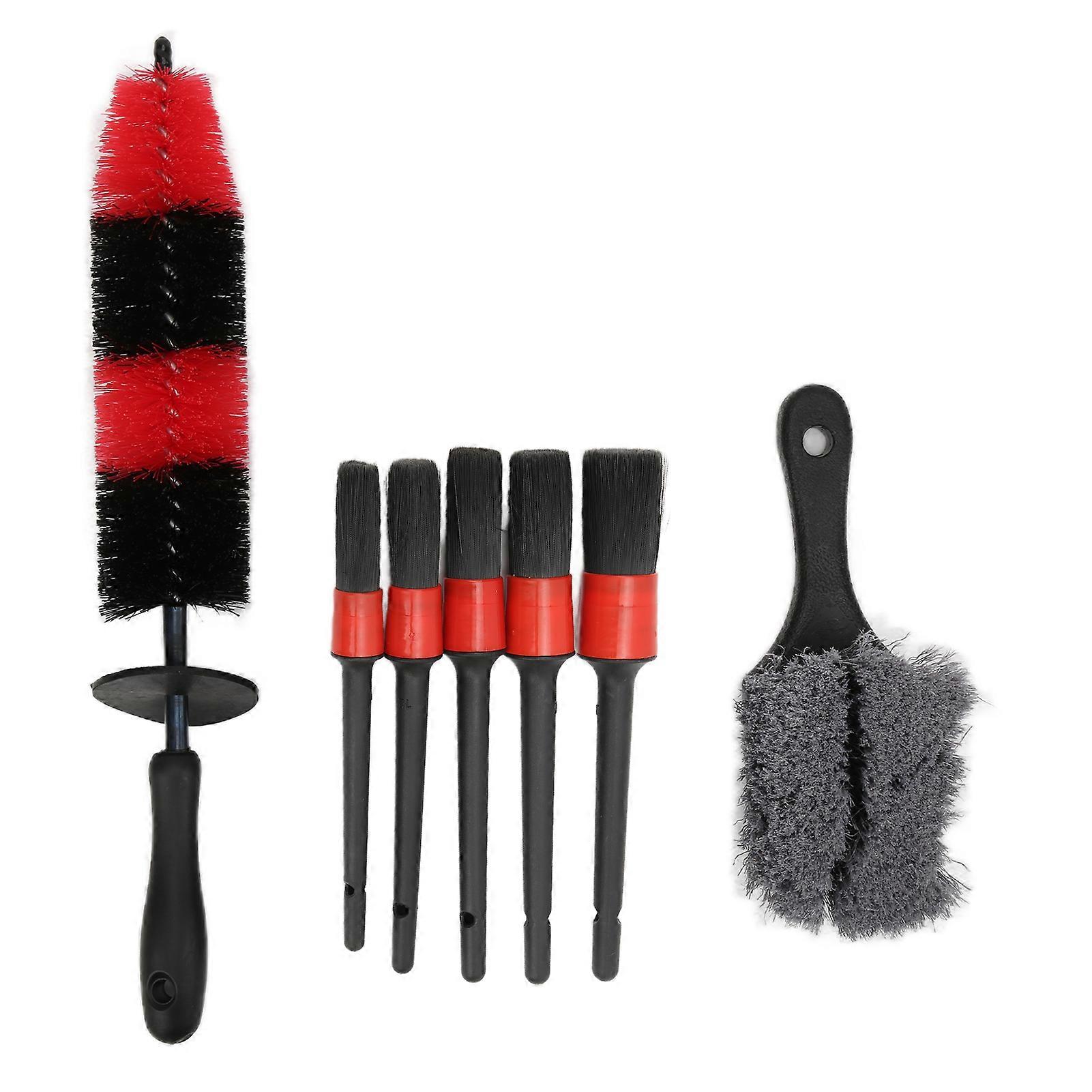 Car cleaning brushes 7pcs for interior exterior detailing