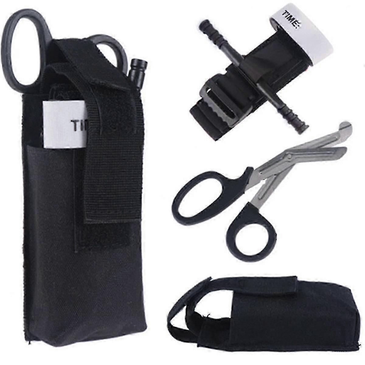 Cat Tactical Combat Tourniquet With Molle System Medical Kit And Small Tactical Emt Shears Set - JA
