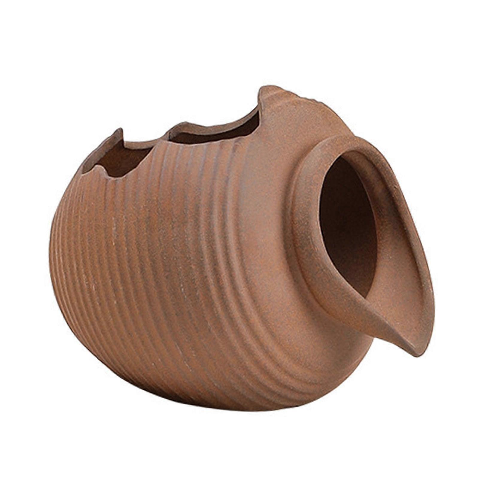 Ceramic Circulating Fountain Jar 4x3.7x3.5inch Versatile Tabletop Decoration Style A