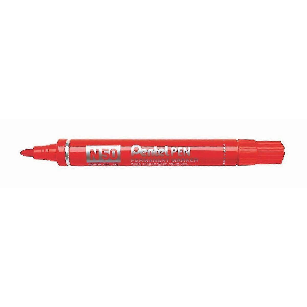 Μόνιμος μαρκαδόρος Pentel N50-BE Red 12 Τεμάχια