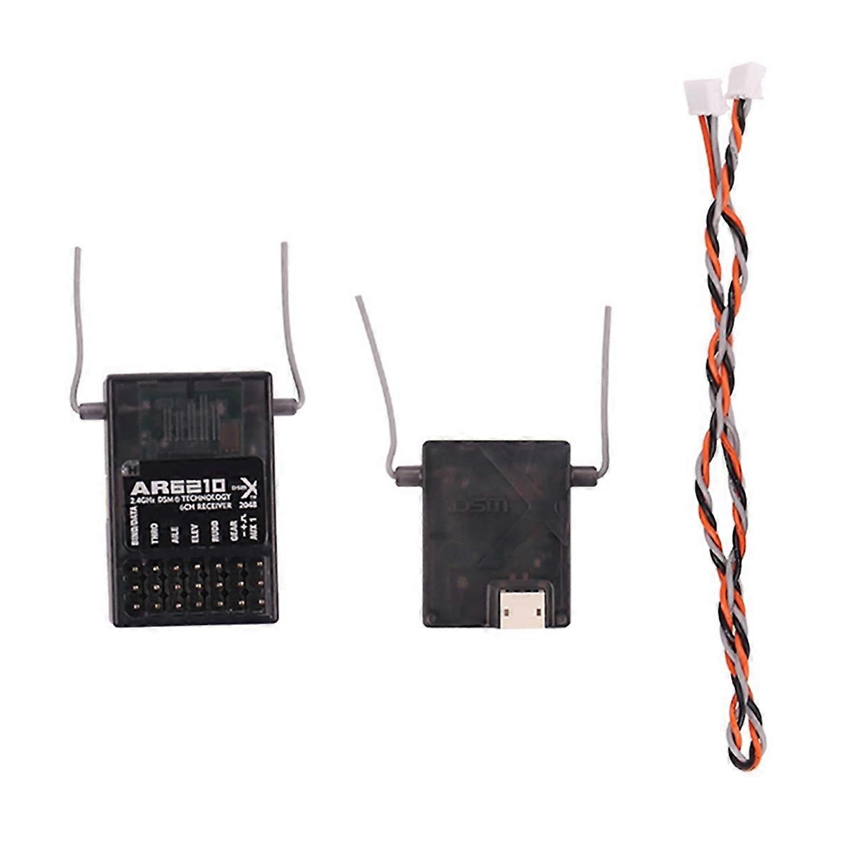AR6210 DSMX 2.4G 6 Channel Receiver Receptor W Satellite for DSM2 DX6i DX7 DX8 AR9020 JR DSX7 DSX9