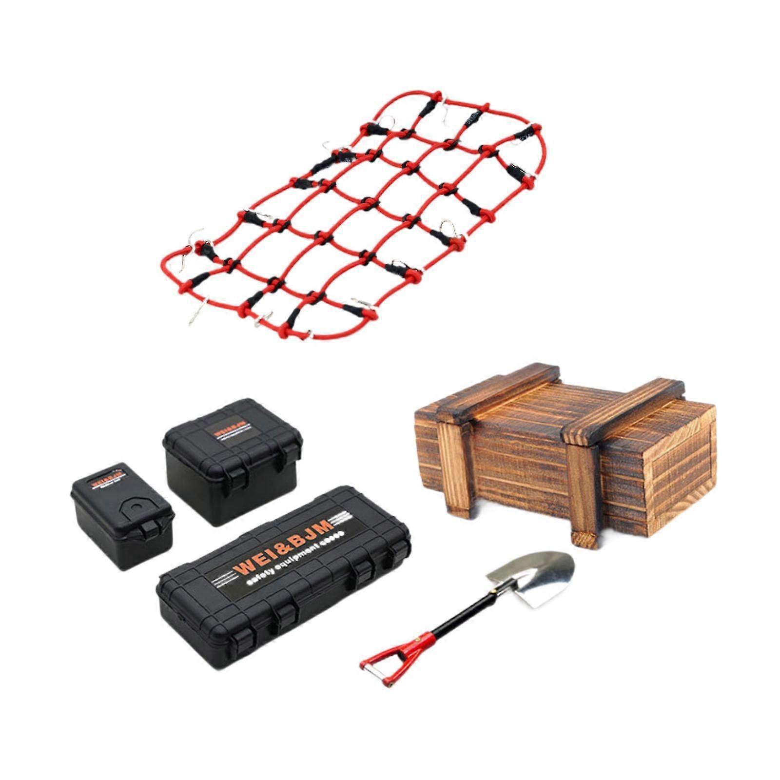 6x 1/10 RC Car Roof Decoration RC Vehicle Part for SCX10 90046 MST 90047 Black