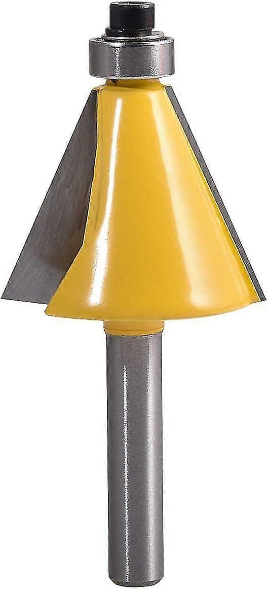 Chamfer Cutter, Tungsten Carbide End Mill With 1/4 Inch Shank, Wood End Mill (1/4" 5 Degree)