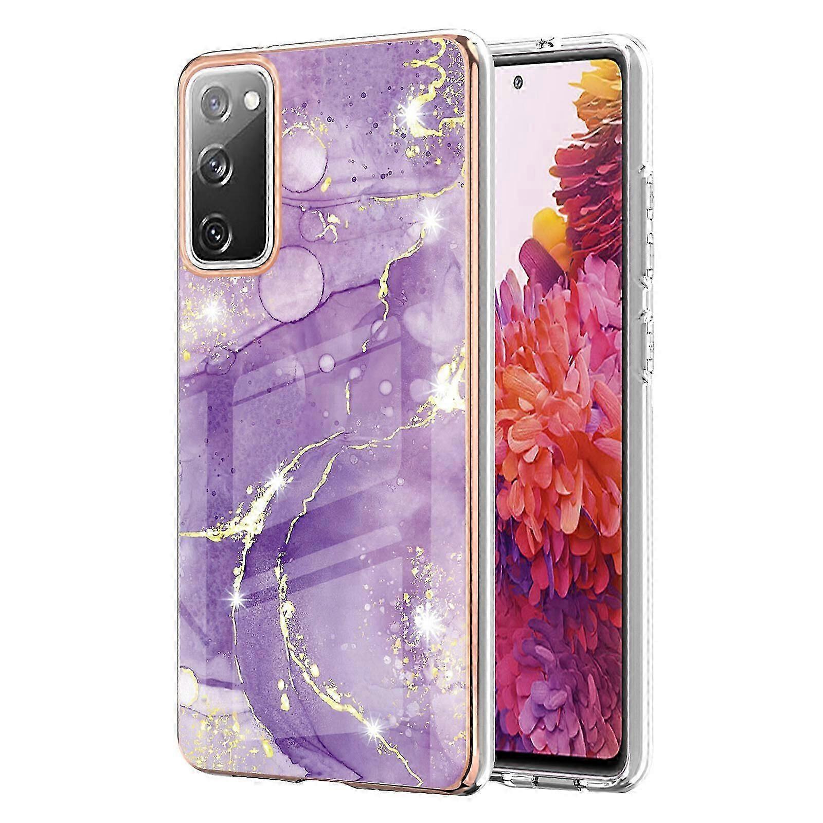 Compatible with Samsung Galaxy S20 FE 4G/ 5G Soft Case Marble Pattern Enhanced Camera & Screen Protection Cover