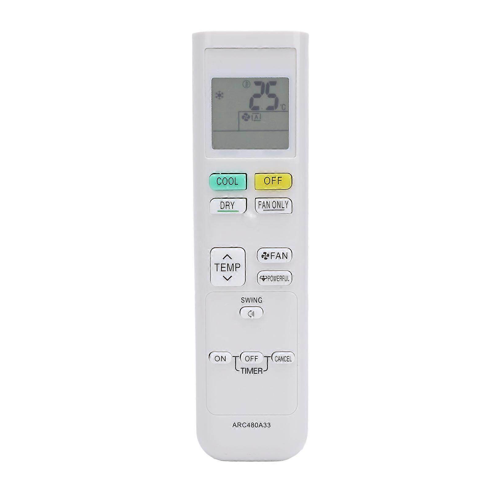 AC Remote ABS Air Conditioner Remote Control Replacement for ARC480A31 ARC480A32 ARC480A33