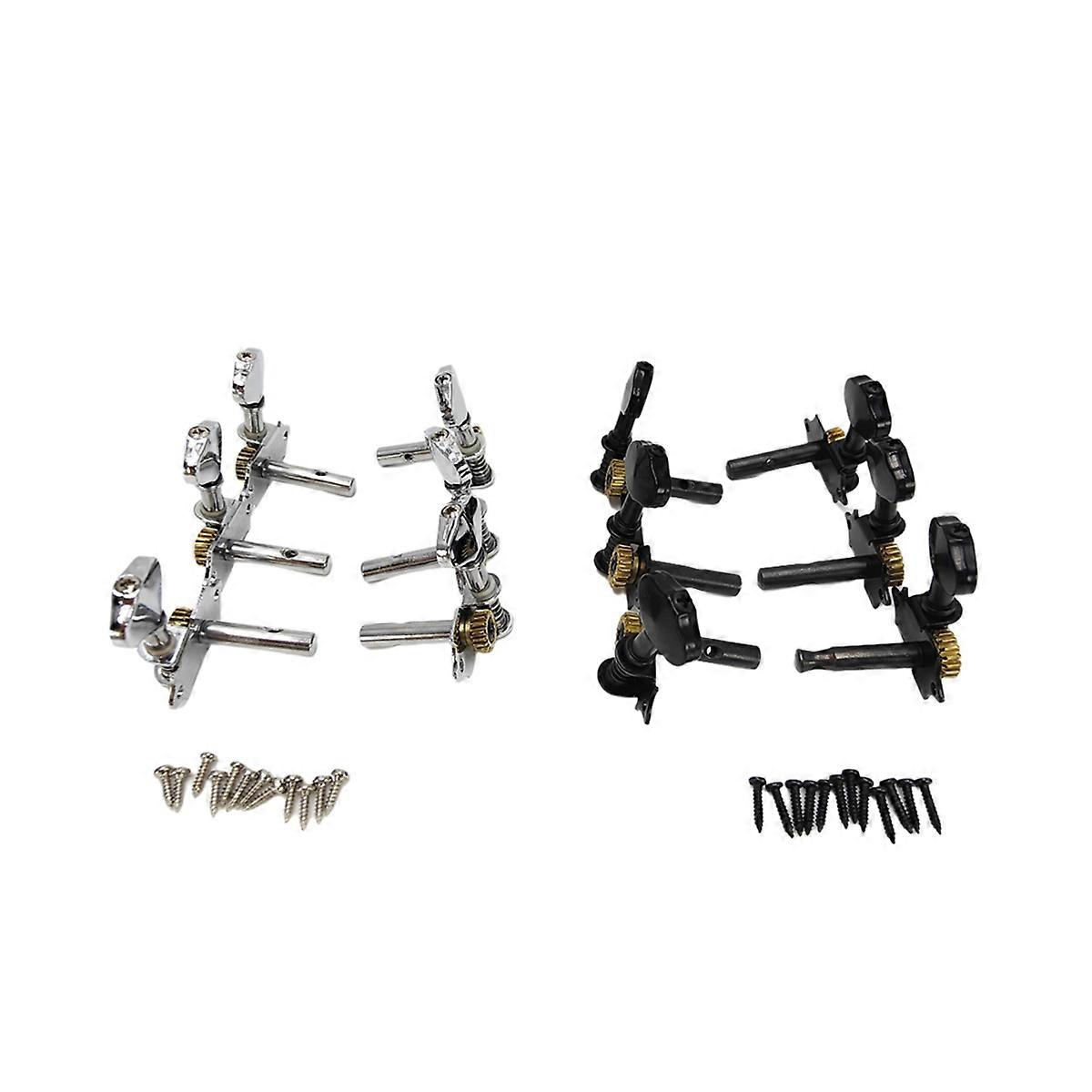 Vintage Open Gear String Tuner Tuning Pegs Chiave per Accessori per chitarra classica acustica Argento