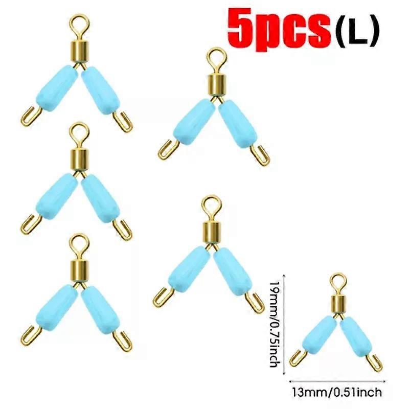 5/10/20Pcs Double Hooks Contactor Device Line Space Bifurcation Eight Type Space Bean Line Swivel Tying Tool Fishing Accessories