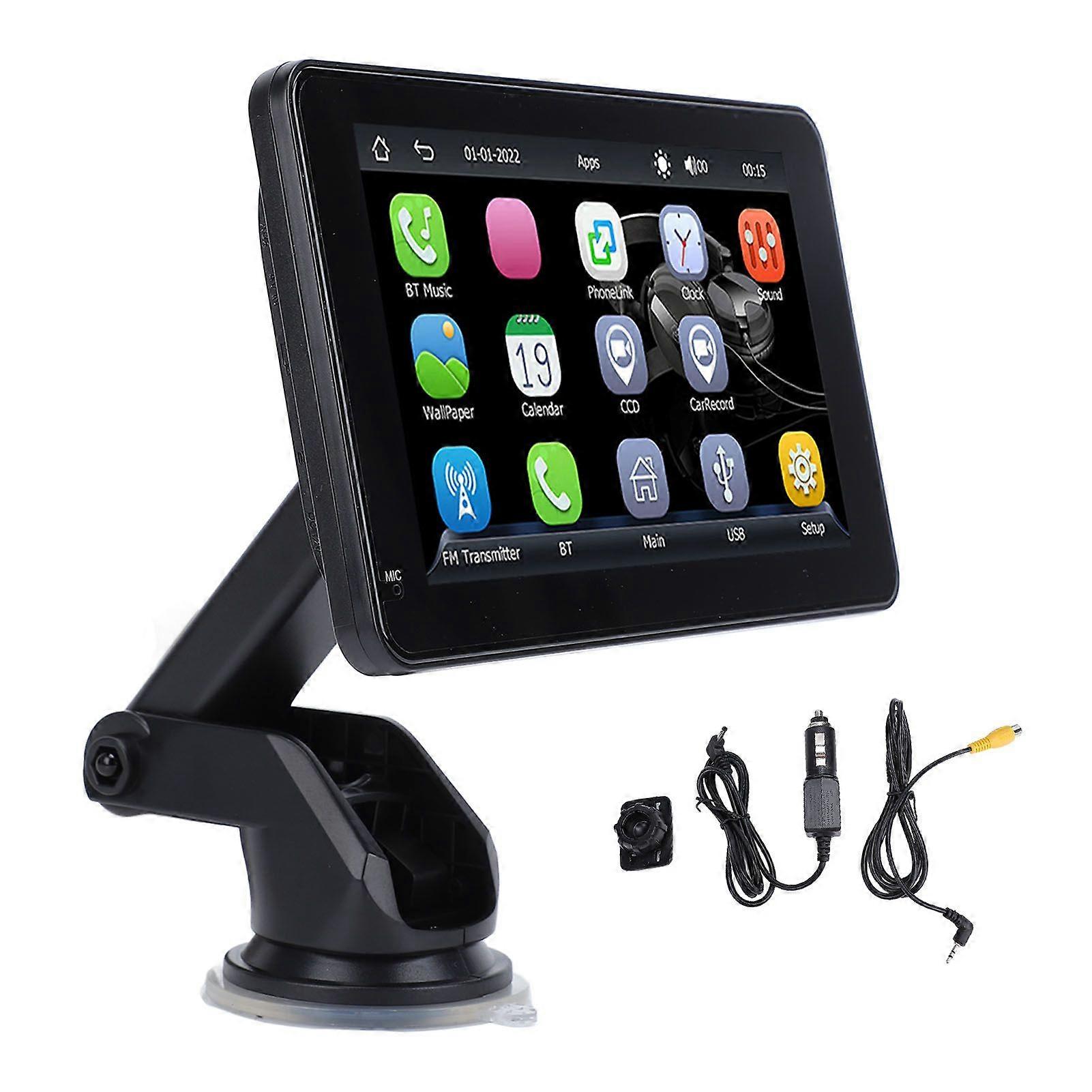 Portable Car Stereo for Carplay Wireless for Android Auto 7in 2.5D Touch Screen BT5.0 Wifi Reversing Image Navigation MK8602