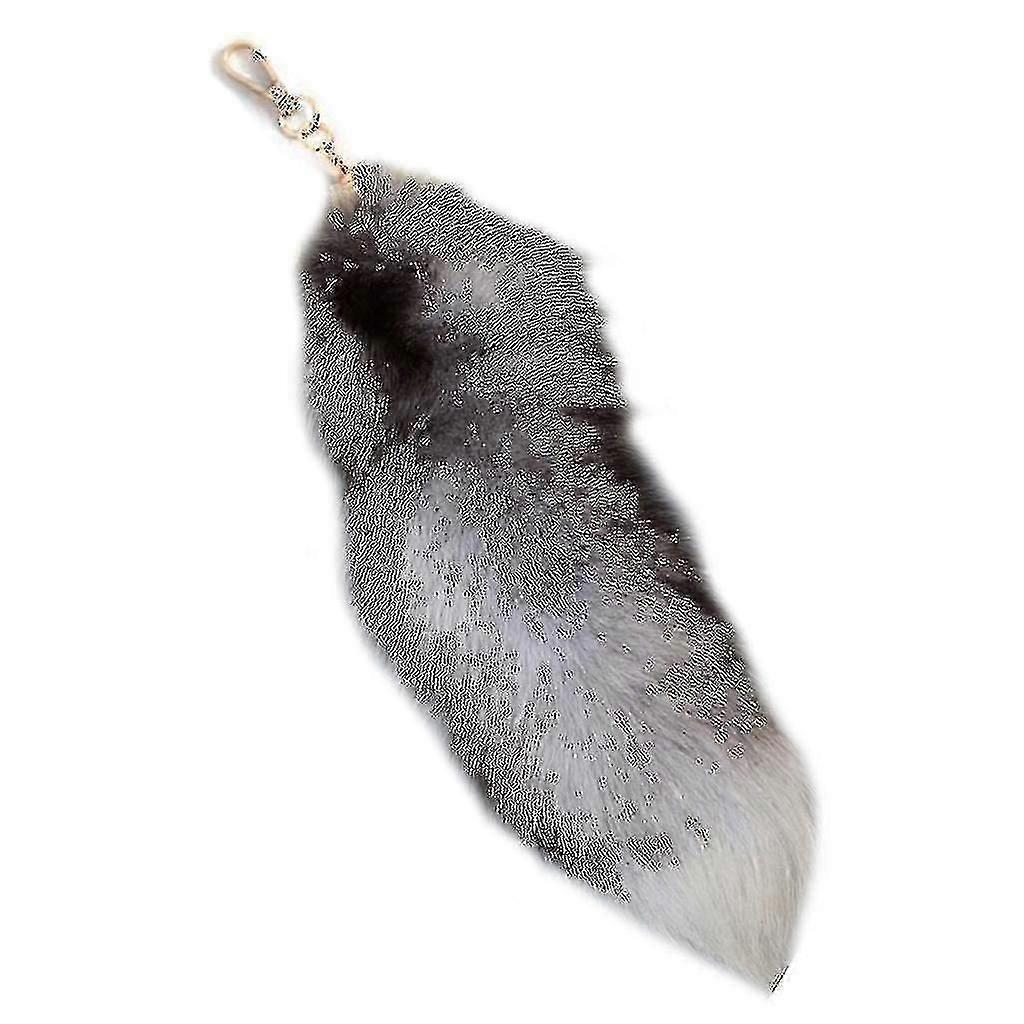 Plush-fox Tail Keychain Furry Animal Tail Keyring Keychain 40cm Animal Tail-Good