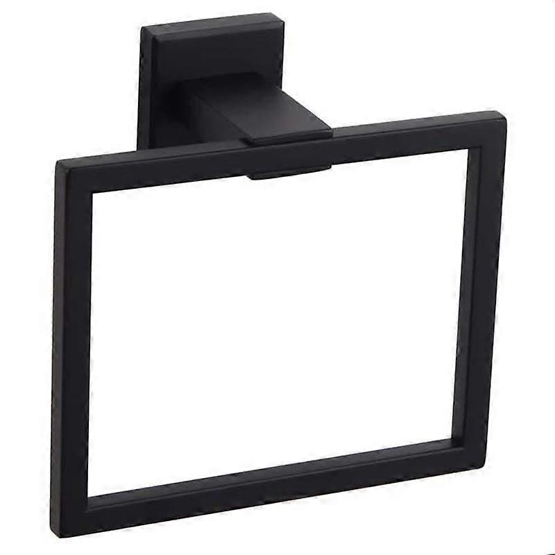 Square Wall-Mounted Towel Ring for Bathroom in Chrome Finish, Modern Design, Fits Standard Towel Sizes