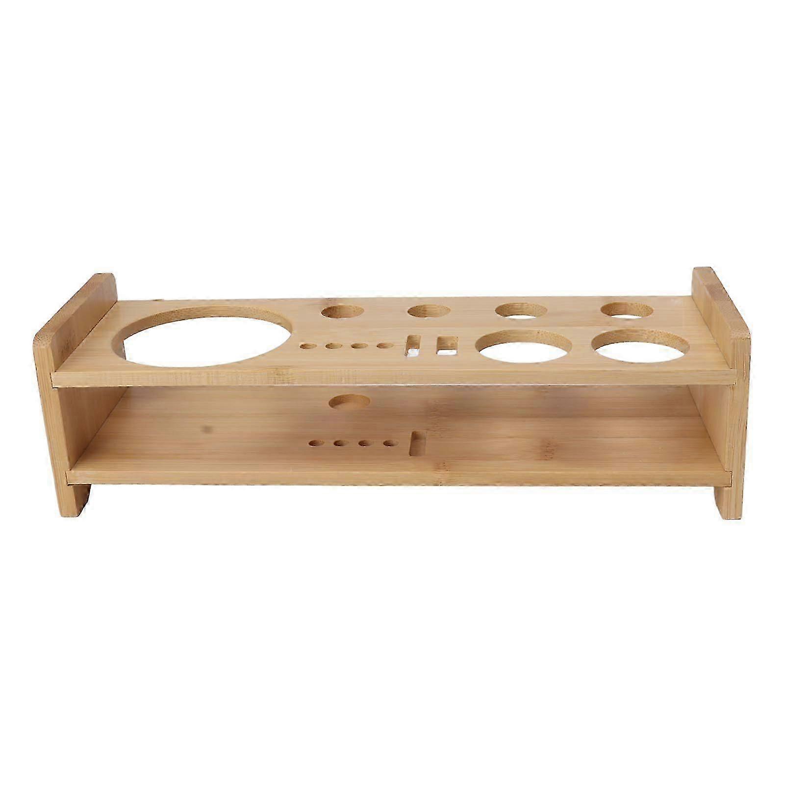 Bartender Kit Stand Large Capacity Space Saving Bamboo Wood Bartending Tool Storage Holder for Bar Home