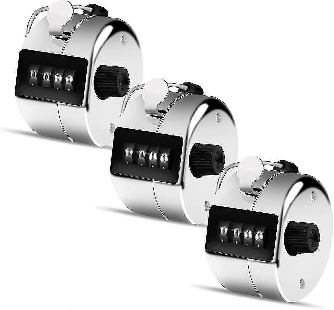 Contatore di conteggio manuale in metallo Contatore di giri a 4 cifre Clicker, Contatore di clic manuale manuale del passo portatile