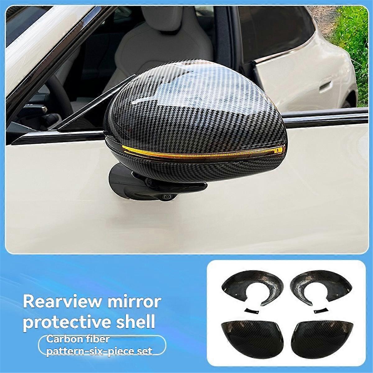 Car Rearview Mirror Cover Protective Cover 6 Pcs Set for Su7 Side Mirror Scratch Modified Accessori