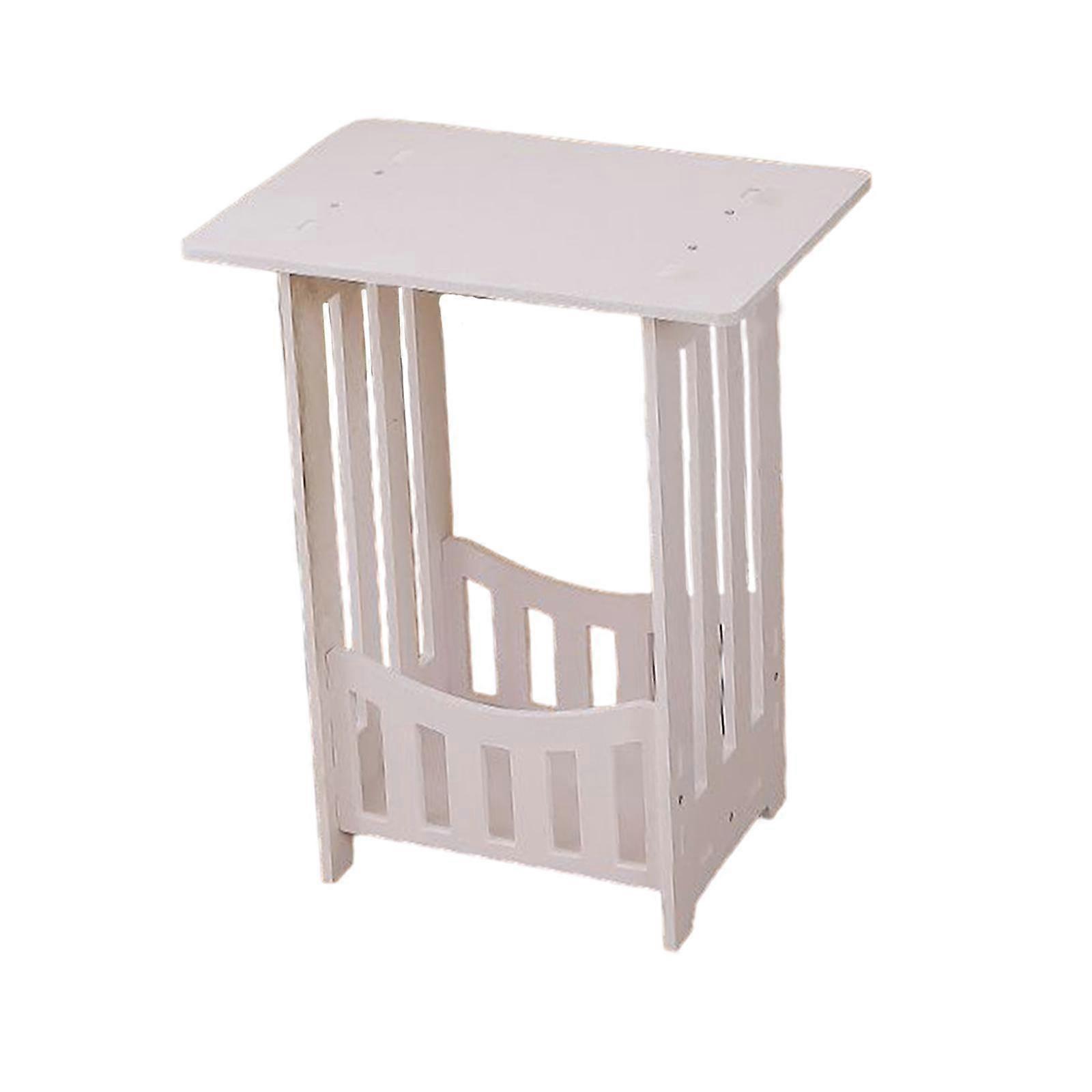 Side Table Portable Creative Decor Small Bedside Table for Office Hotel Dorm