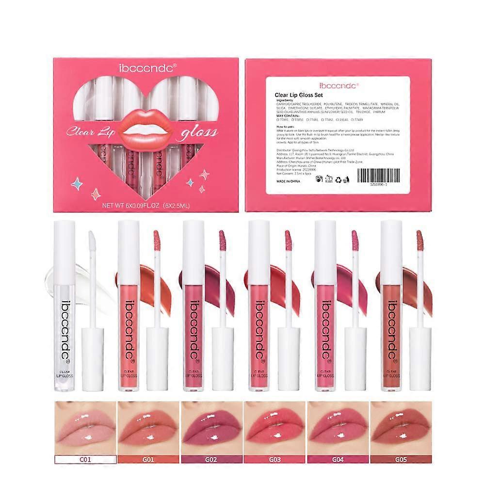 Barra de labios para mujer Set de Pintalabios Transparente SET DE BRILLO DE LABIOS TRANSPARENTE 2.5Ml