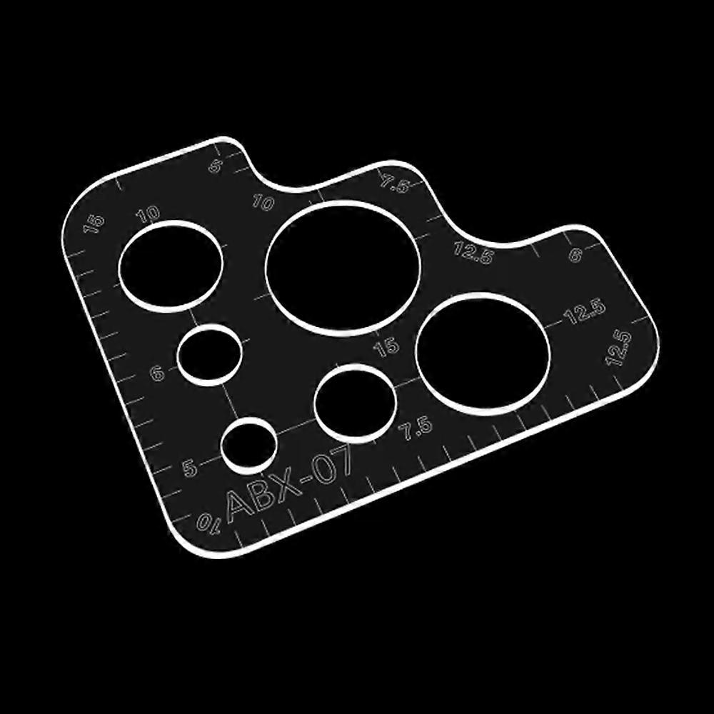 Acrylic Leather Template Rounded Corner Ruler DIY Leathercraft Pattern Stencil Tool