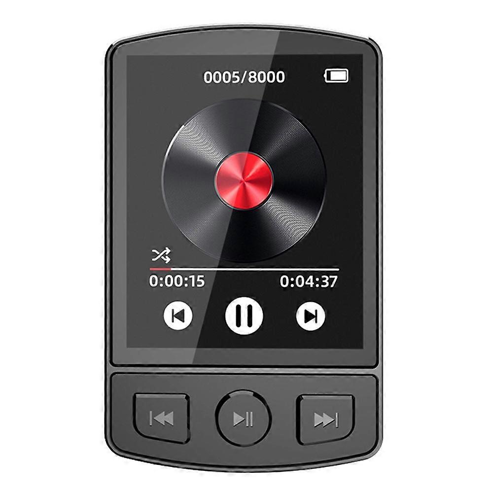 MP3-07 64GB Bluetooth MP3 Music Video Player FM Radio 1.77-inch Screen MP4 Player with Back Clip