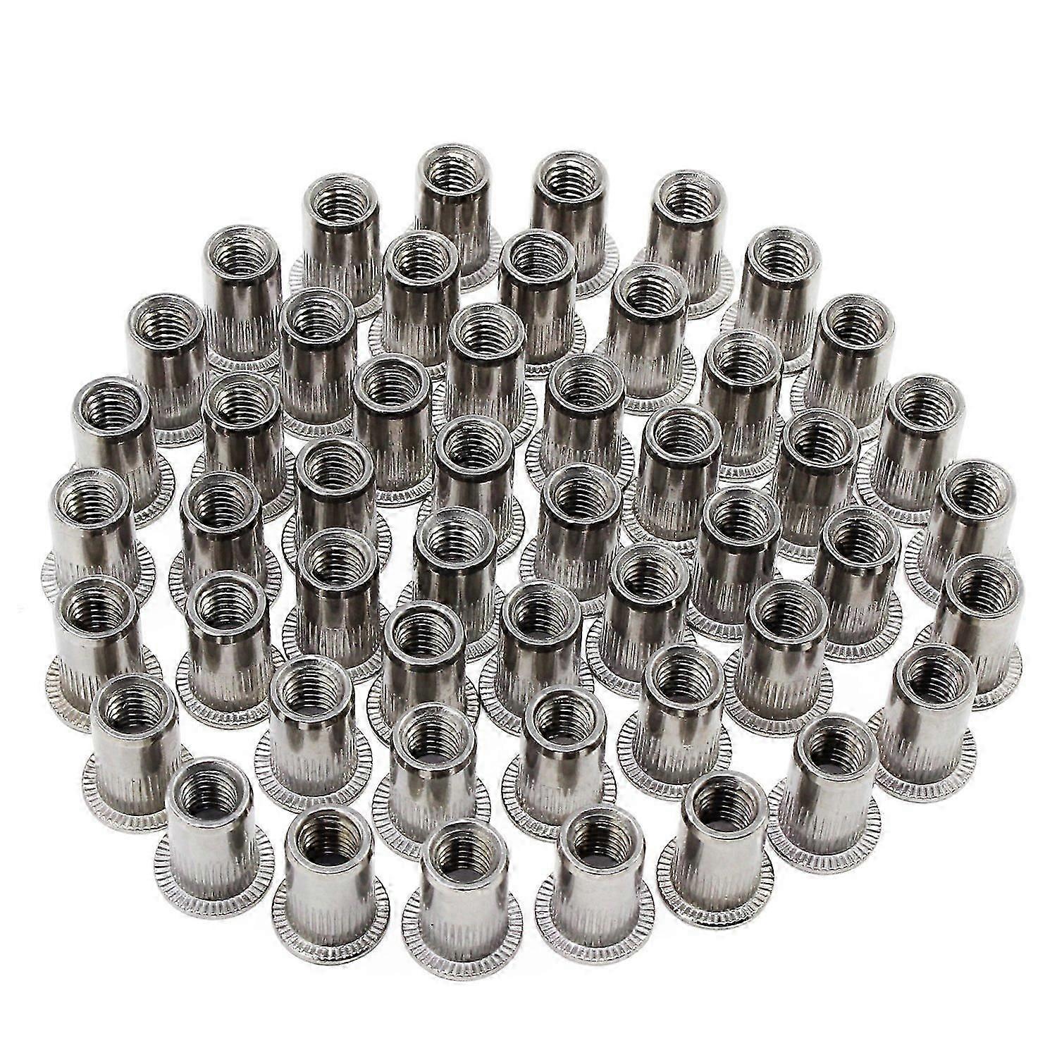 Stainless Steel Rivet Nuts, Flat Head With Threaded Insert Rivet Nuts Assorted