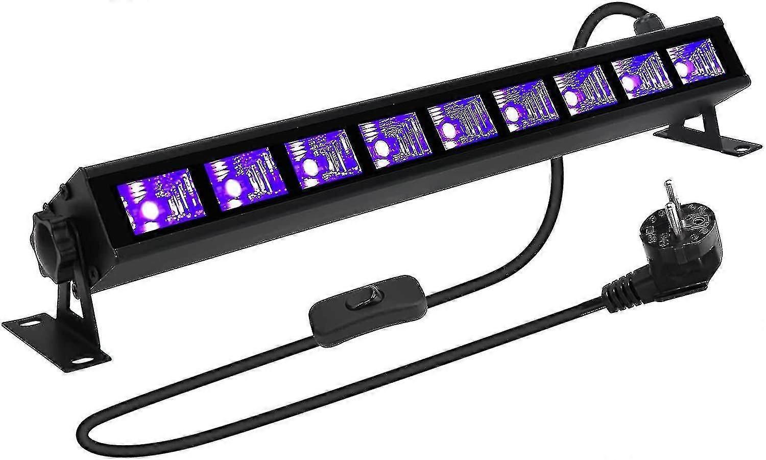 36w 9 Led Uv Lamps, 385-400nm Uva Level, Black Lights With Plug/switch, Perfect For Christmas