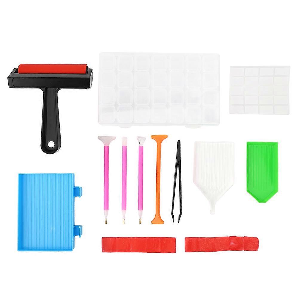 22Pcs Drill Painting Tool Kit with Roller Storage Box for DIY Painting Projects, Accessories Set for Adults