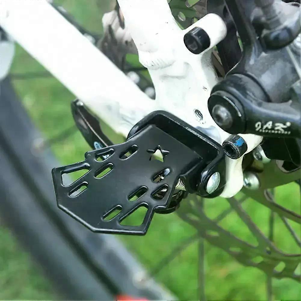 2 قطعة مسند قدمين دائم MTB للمقعد الخلفي مثبتة على دواسات الدراجة ذات العجلات الخلفية قابلة للطي ملحقات ركوب الدراجات تصميم غير قابل للانزلاق