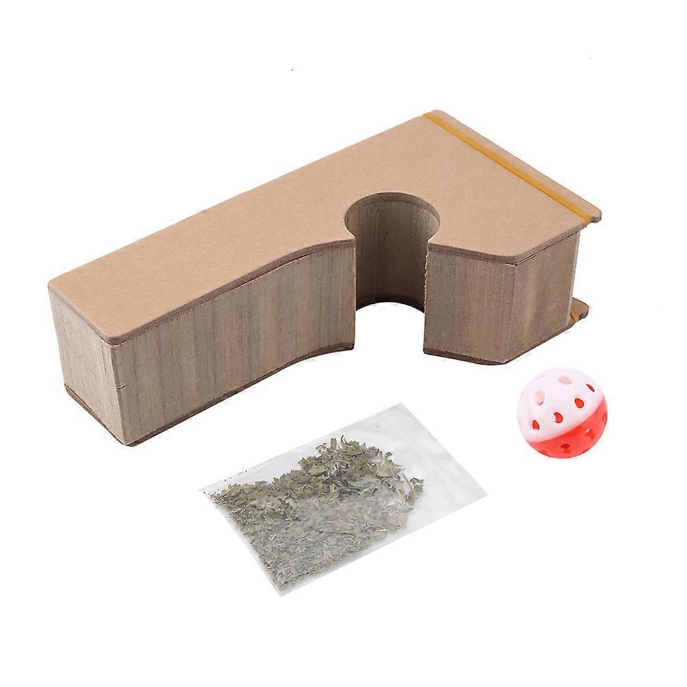 Corrugated Paper Pet Toy Clawing Tray with Ball Sleeping Bed Cats Small Animals Playing House