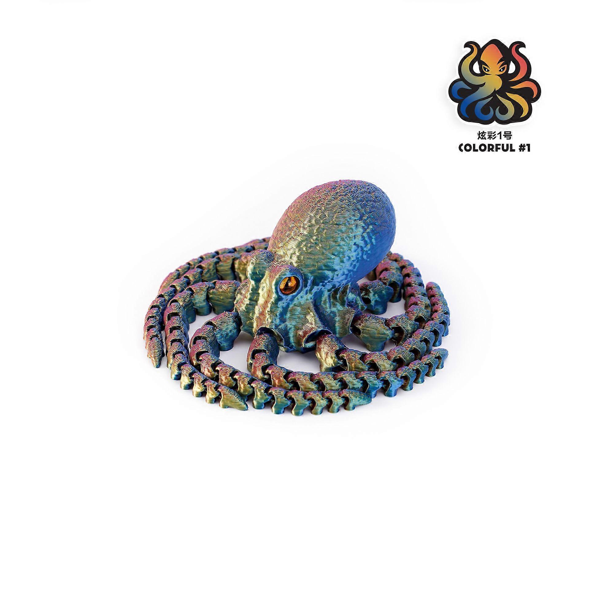 3D Printing    Octopus Fish Tank Landscape Decoration Octopus Movable Integrated Joint Creative Hand Office