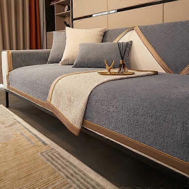 High Grade Luxury Sectional Couch Cover Four Season Universal Chenille Sofa Cover For Living Room Non -Slip Sofa Cushion Towel